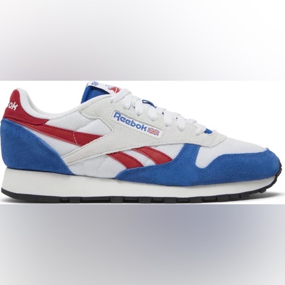 Reebok Classic Leather “Make It Yours” White Vector Red Blue, Men’s 10.5, VGUC